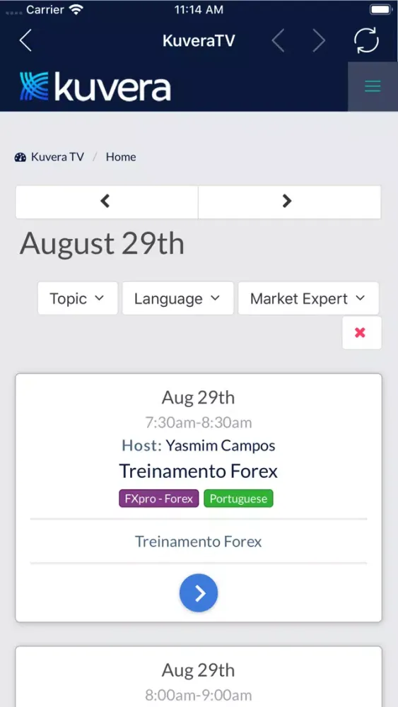 Zrzuty ekranu Kuvera Global