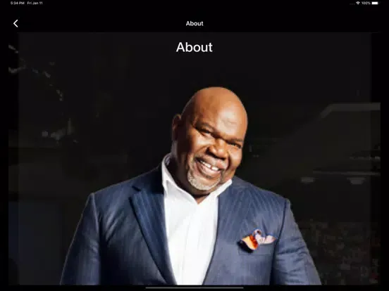 Tangkapan skrin T.D. Jakes Ministries iPad 