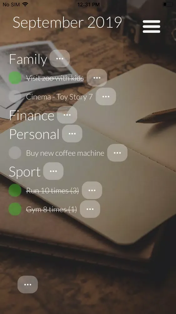 Capturas de pantalla de My Goals Plan App