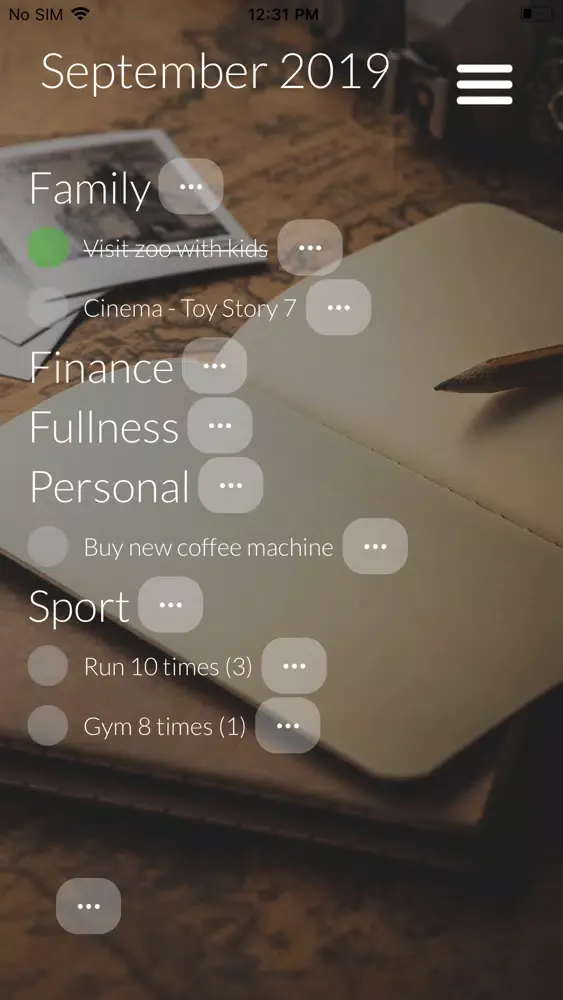 Capturas de pantalla de My Goals Plan App