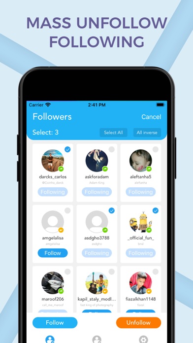 Captures d'écran de Followers Clean for Unfollower