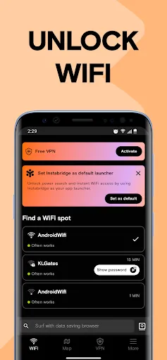 Instabridge: WiFi Password Map应用截图