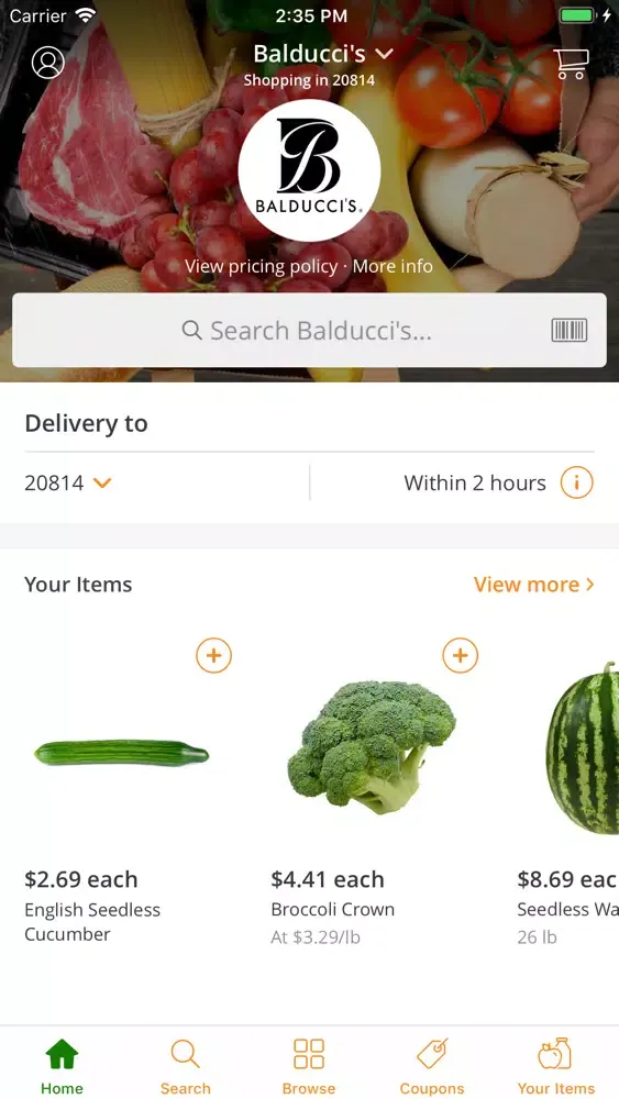Balducci’s GO Screenshots