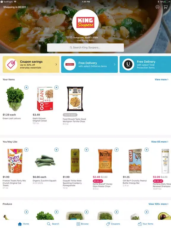 King Soopers Delivery iPad 應用截圖