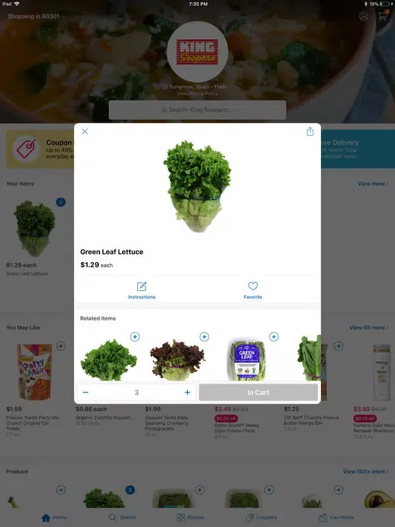King Soopers Delivery iPad 應用截圖