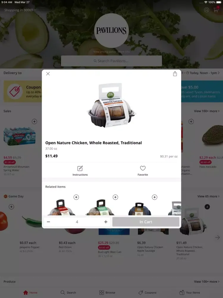 Pavilions Rush Delivery iPad  سکرین شاٹس