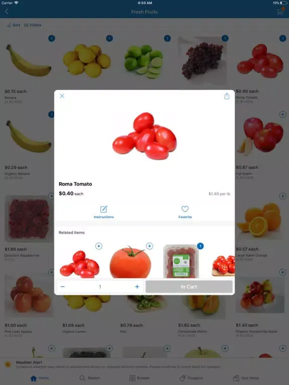 QFC Delivery iPad  스크린샷