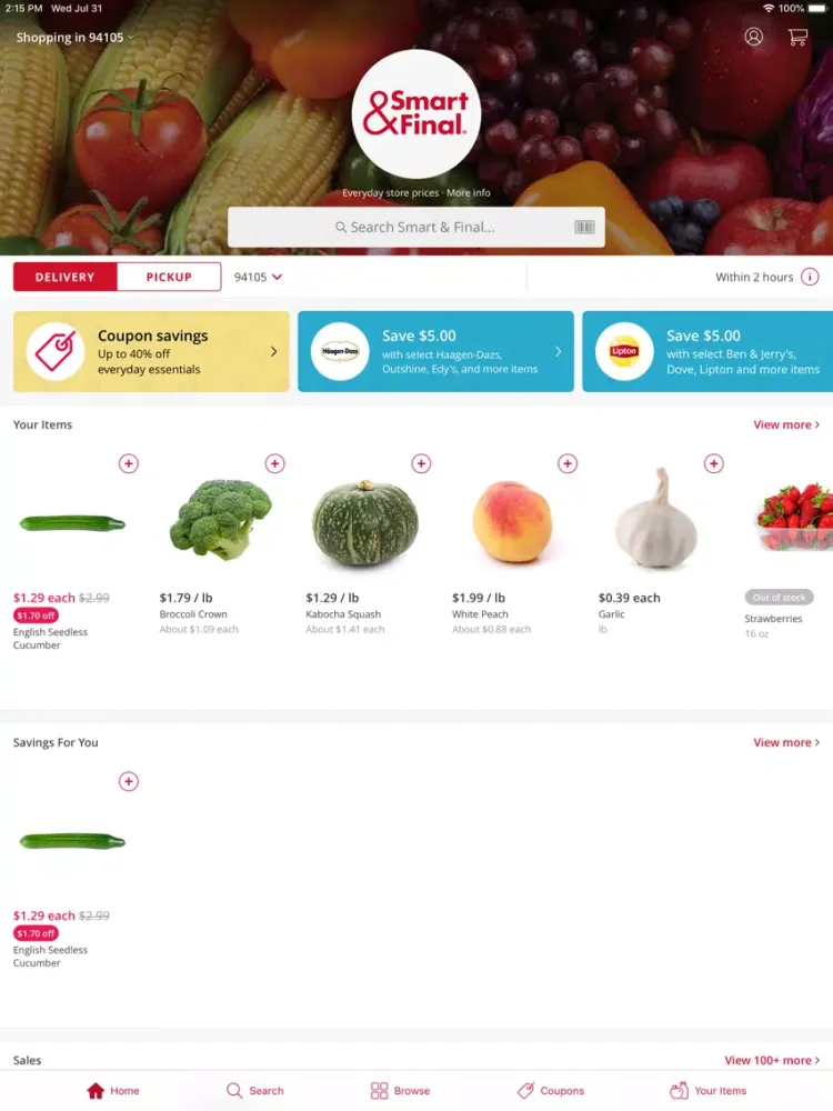 Shop Smart & Final iPad 应用截图