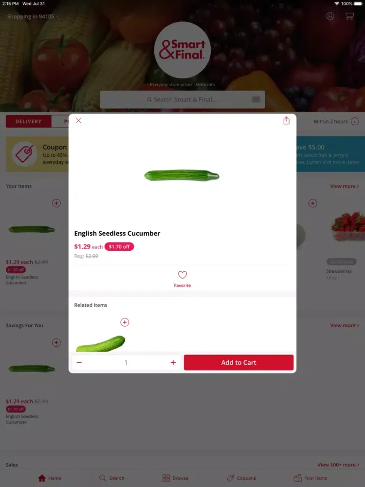 Shop Smart & Final iPad 应用截图