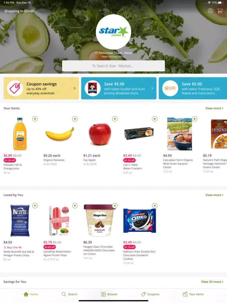 Ảnh chụp màn hình của Star Market Rush Delivery iPad 