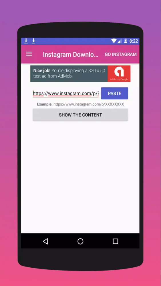 instadown - img and video loader 2018 Screenshots