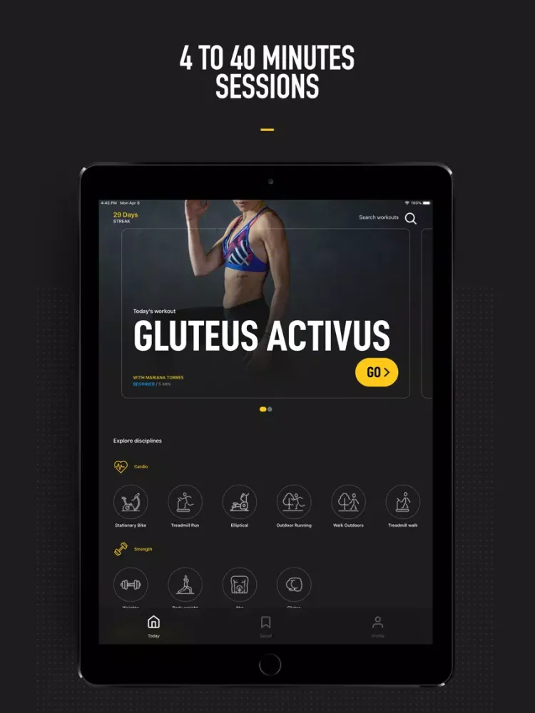 Tangkapan skrin InstaFit Gym: Audio workouts iPad 