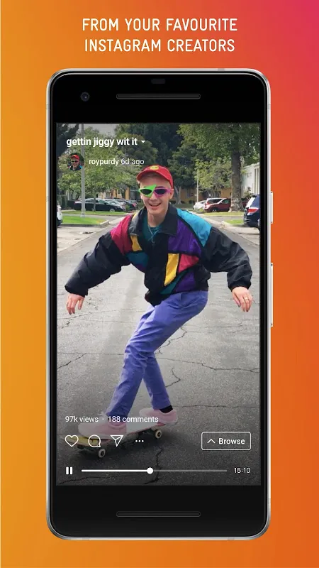 Capturas de pantalla de IGTV