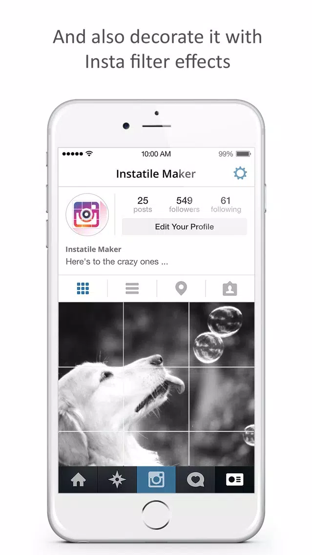 Capturas de pantalla de IG Tile Maker: Grid Filtered Banner for Instagram