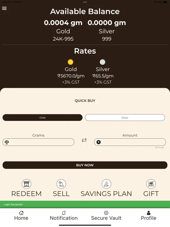 Mahendra Jewellers iPad  Screenshots