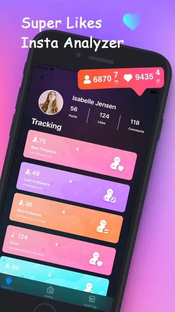 Zrzuty ekranu Super Likes Insta Analyzer