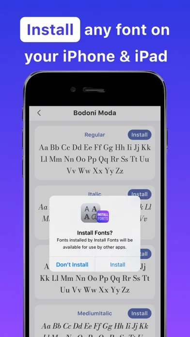 Fonts - Find, install any font स्क्रीनशॉट