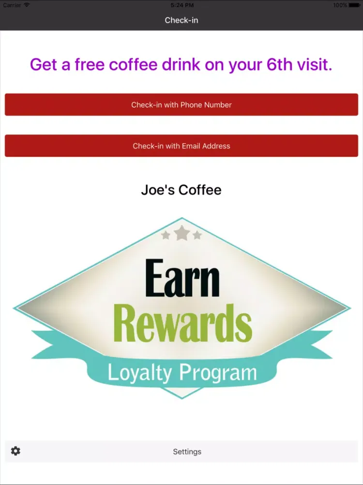 Ảnh chụp màn hình của Instaloyal Loyalty Program App iPad 