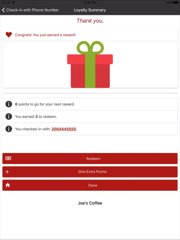 Ảnh chụp màn hình của Instaloyal Loyalty Program App iPad 