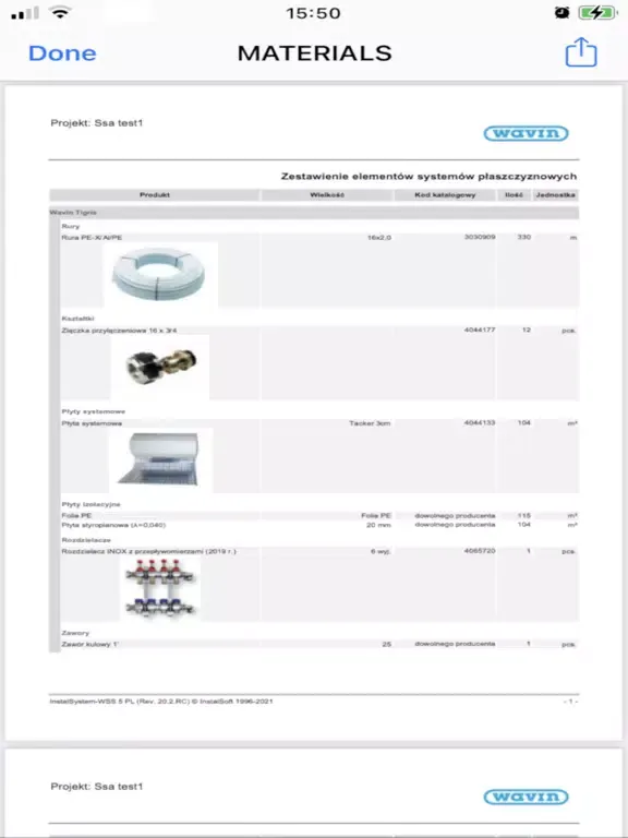 Wavin Smart InstalSystem iPad  स्क्रीनशॉट