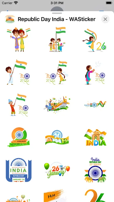 Republic Day India - WASticker Screenshots