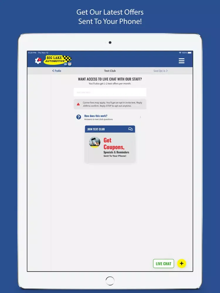 Скриншоты Big Lake Automotive iPad 