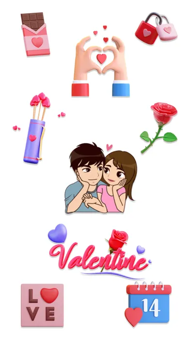 Скриншоты Valentine Stickers - WASticker