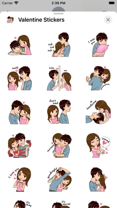 Скриншоты Valentine Stickers - WASticker