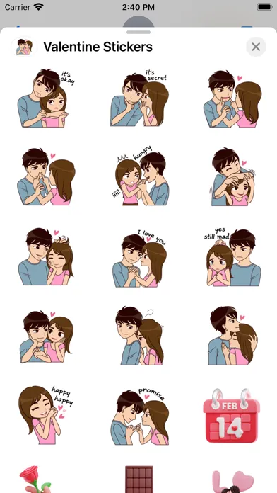 Скриншоты Valentine Stickers - WASticker