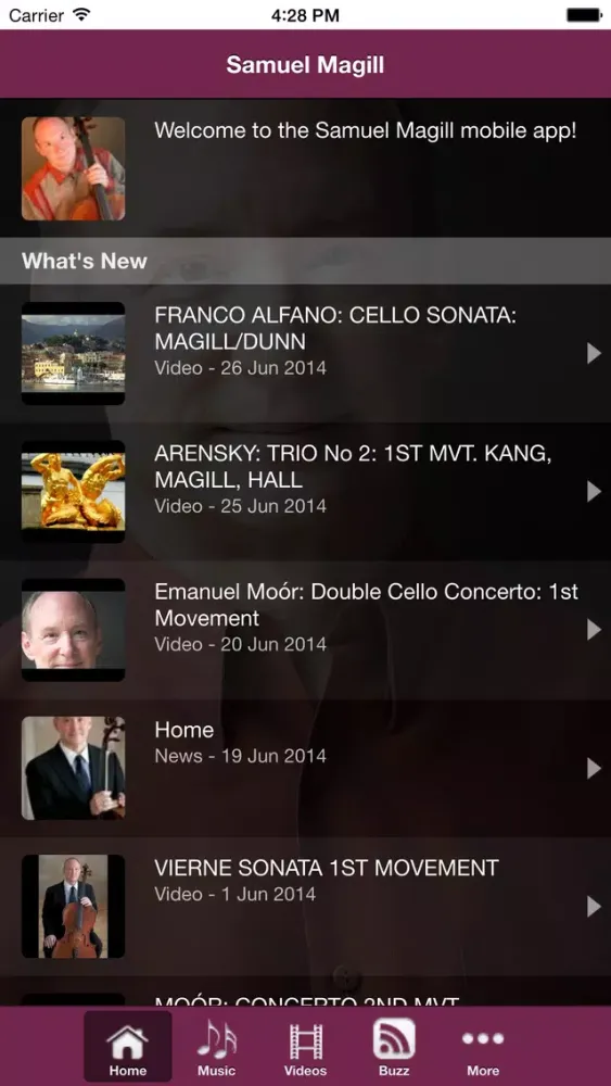 ภาพหน้าจอของ Samuel Magill, Cellist