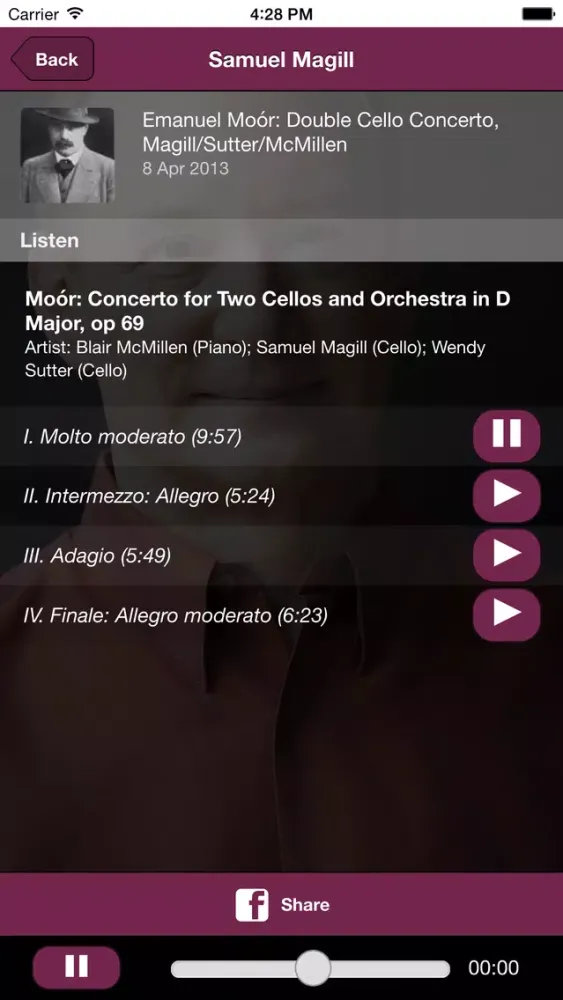 ภาพหน้าจอของ Samuel Magill, Cellist