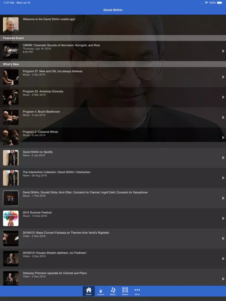 David Shifrin iPad  Screenshots