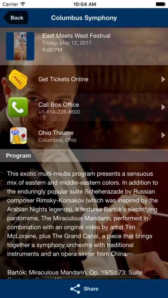 Capturas de pantalla de Columbus Symphony