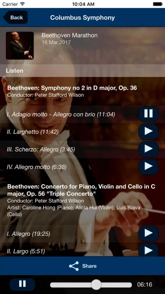 Capturas de pantalla de Columbus Symphony