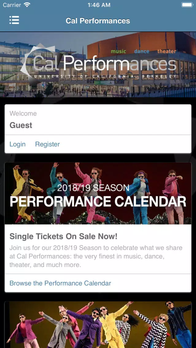 Cal Performances スクリーンショット