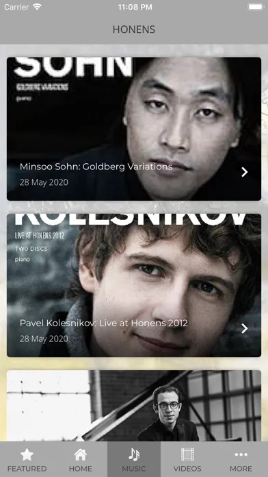 Captures d'écran de Honens Intl Piano Competition