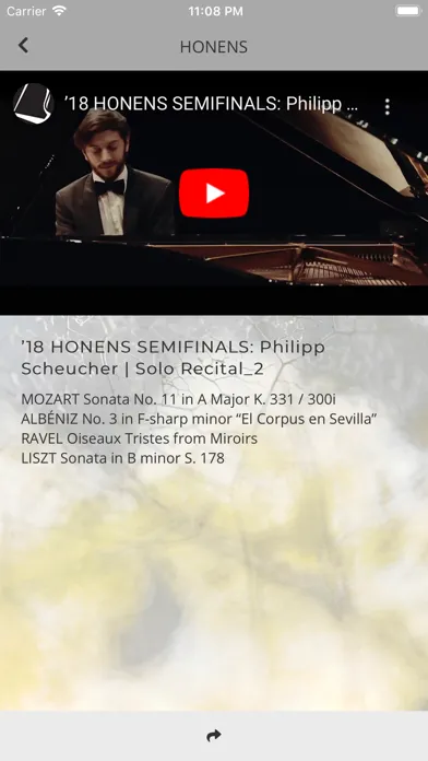 Captures d'écran de Honens Intl Piano Competition