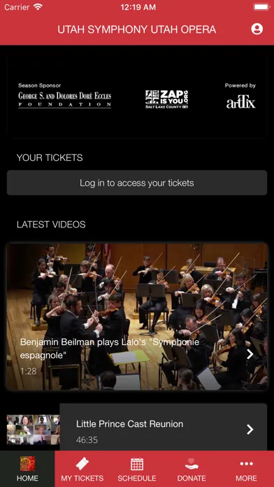 Utah Symphony | Utah Opera Ekran Görüntüleri
