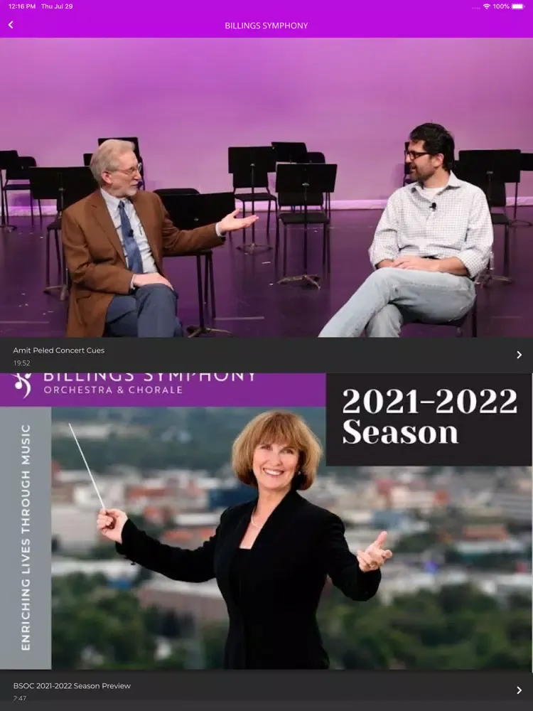 صور Billings Symphony Orchestra iPad 