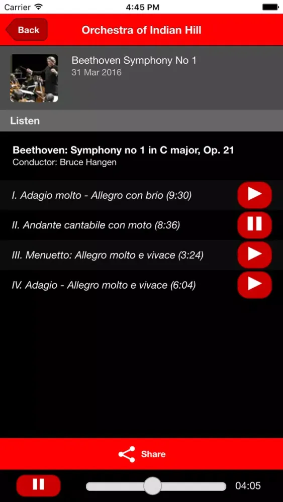 Capturas de tela do Orchestra of Indian Hill