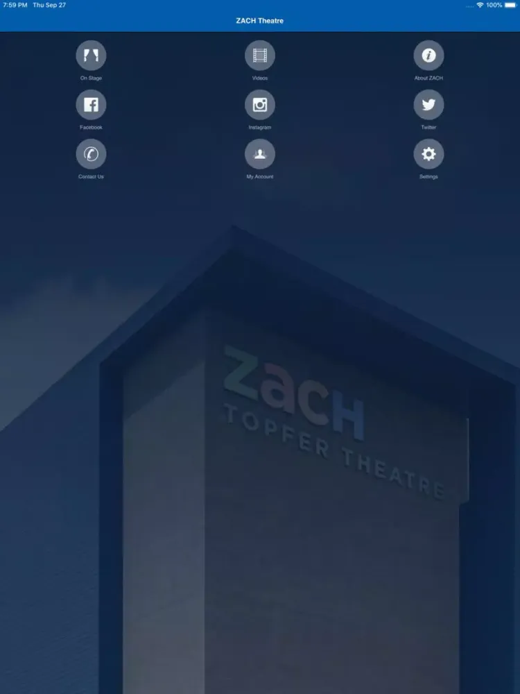 ZACH Theatre iPad 应用截图
