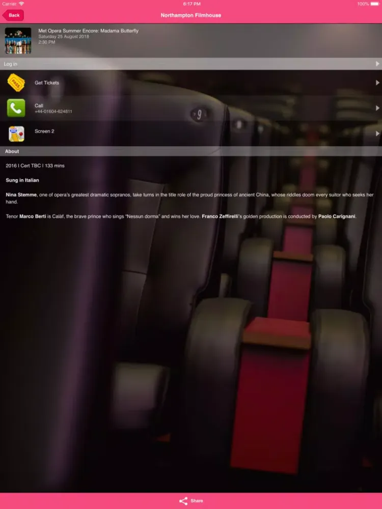 Northampton Filmhouse iPad  Screenshots