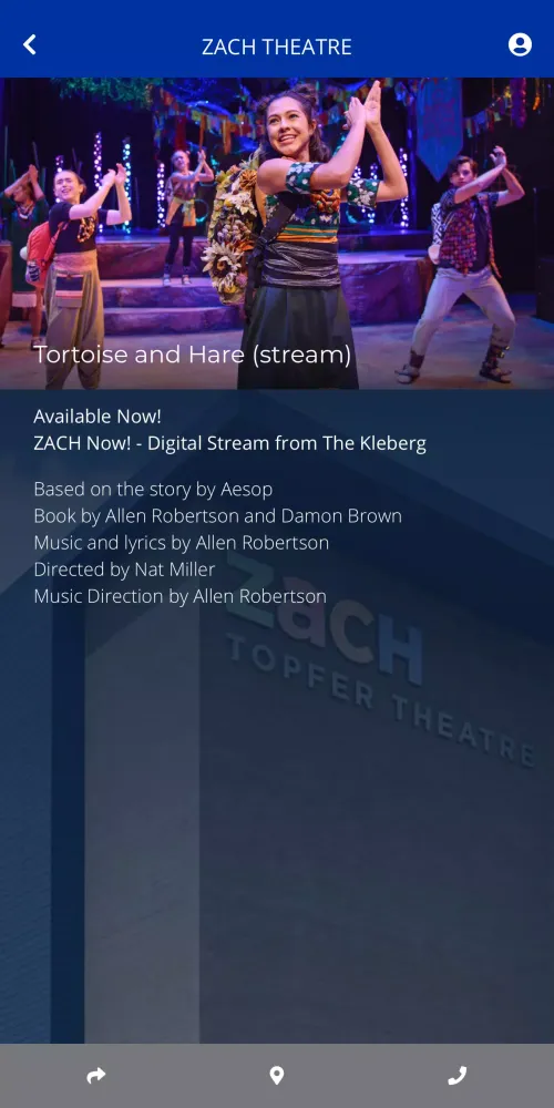 Zrzuty ekranu ZACH Theatre