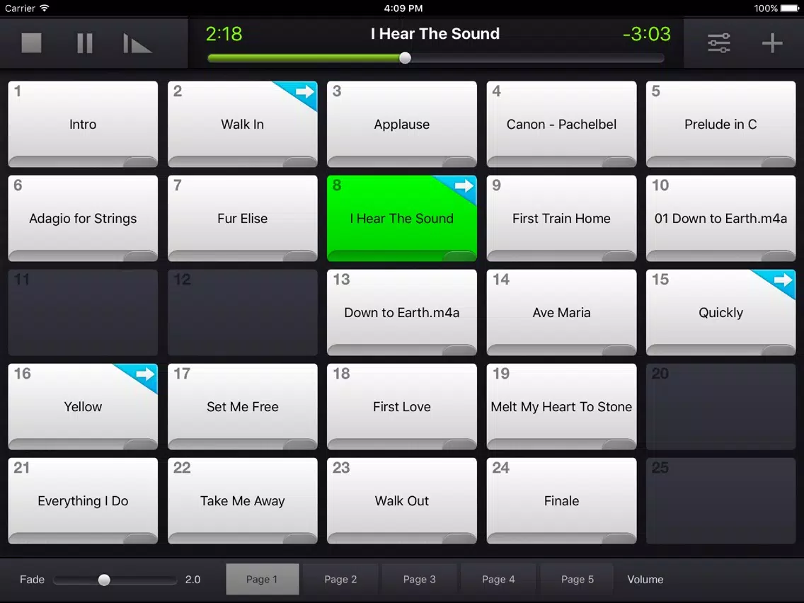 Zrzuty ekranu SoundCue iPad 