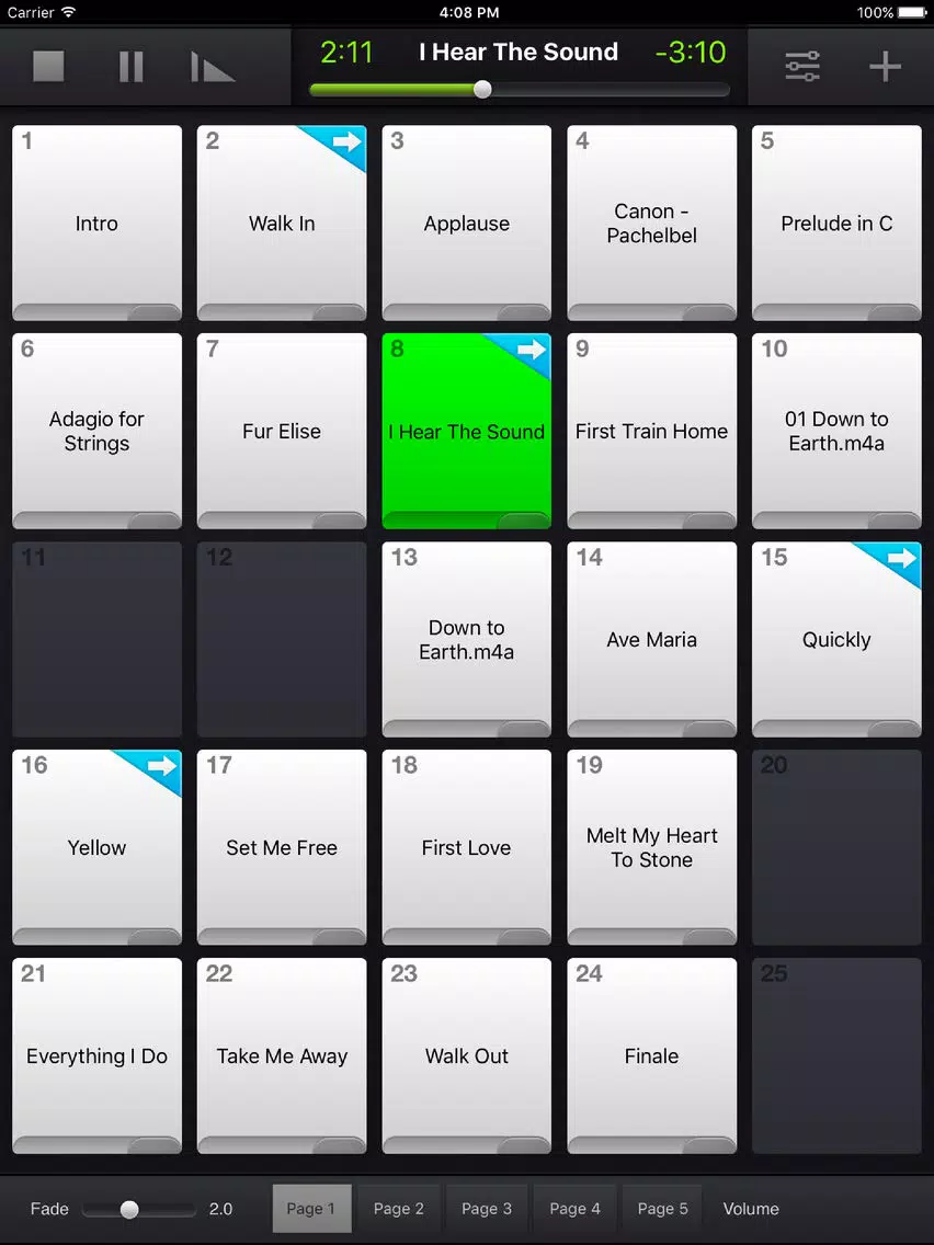 Zrzuty ekranu SoundCue iPad 