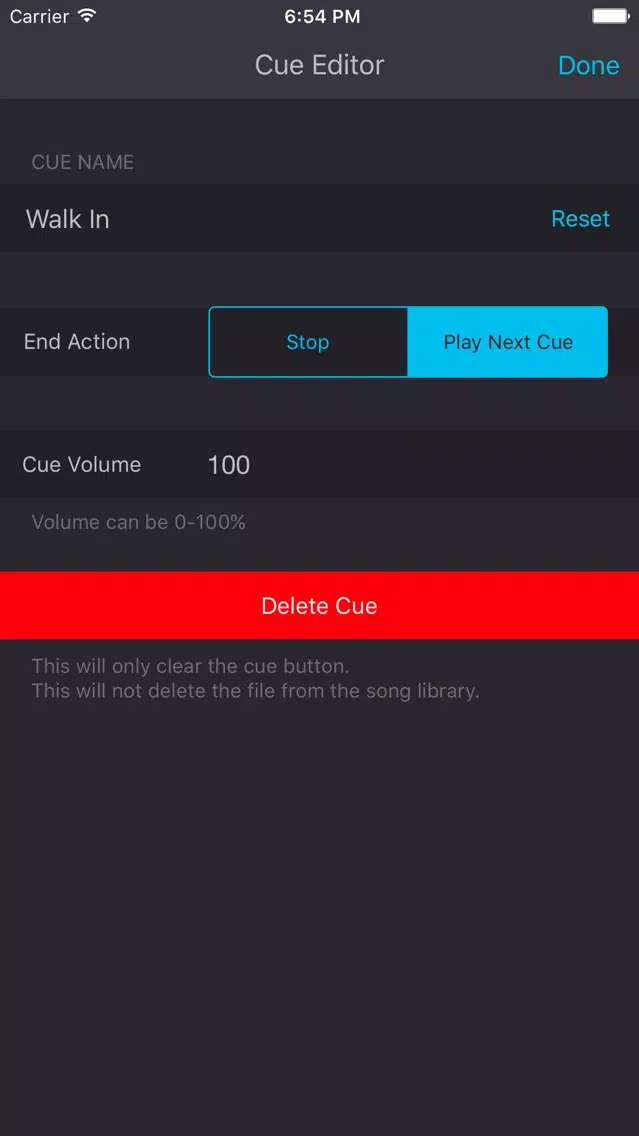 Zrzuty ekranu SoundCue