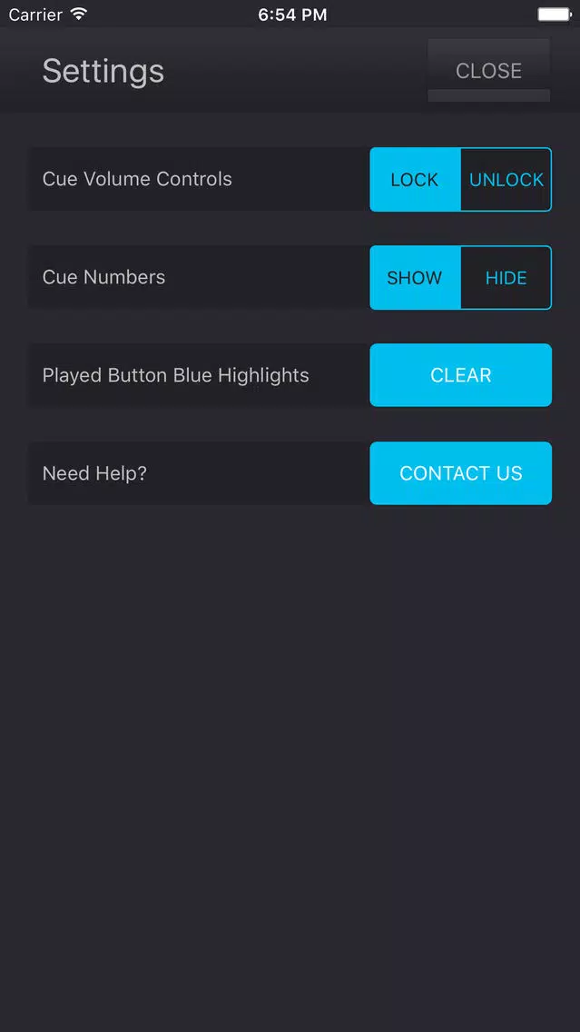 Zrzuty ekranu SoundCue