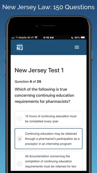 ภาพหน้าจอของ MPJE New Jersey Test Prep