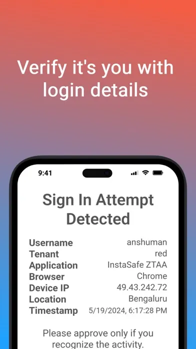 Screenshot di InstaSafe Authenticator