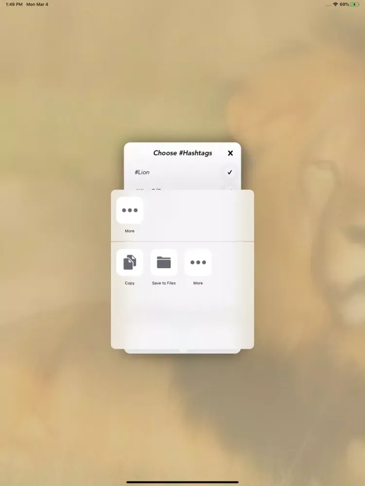 InstaTag iPad  स्क्रीनशॉट